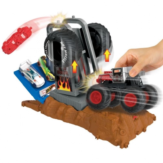 Hot Wheels Monster trucks aréna - défi de course set de jeu HNB87 – HW Tiger Shark