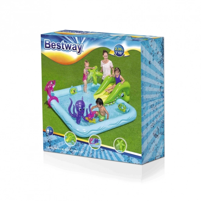 Parc aquatique gonflable pour enfants avec animaux marins Bestway