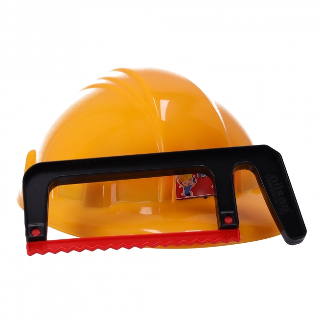 Ensemble de petit bricoleur avec casque et outils