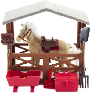 Cheval réaliste avec agréable finition peluche