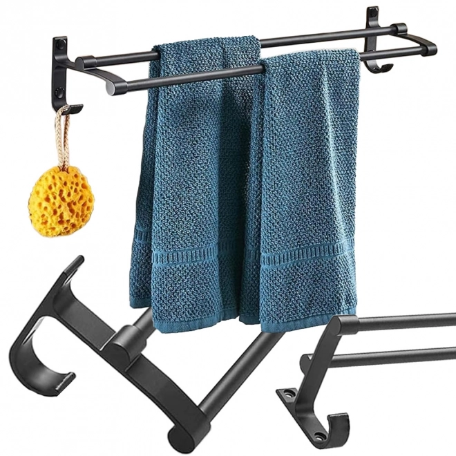 Support double pour serviettes de salle de bains