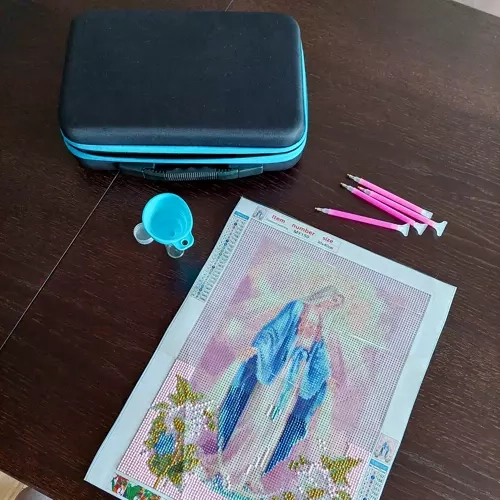 Grande trousse d'accessoires pour peinture au diamant