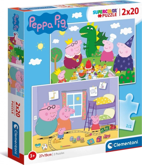 Puzzle Peppa Pig - Clementoni 2x20 pièces