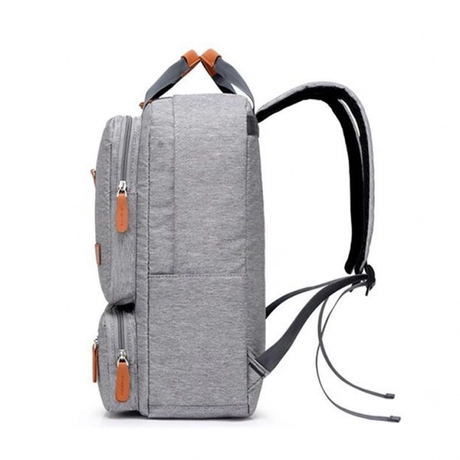 Sac à dos scolaire étudiant gris clair