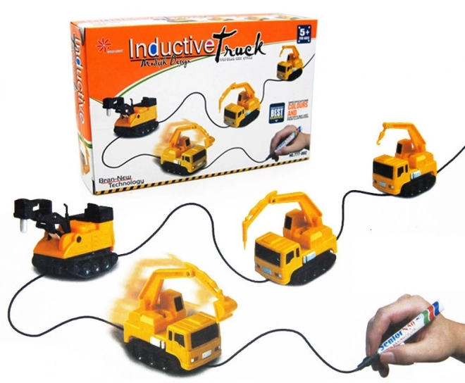 Véhicule à induction pelle MAGIC INDUCTIVE CAR + marqueur