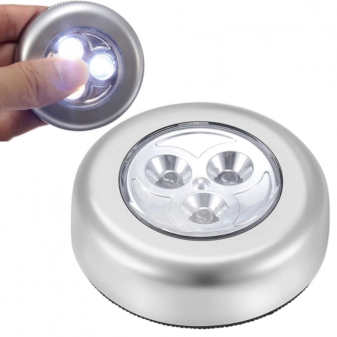 Lumière tactile sans fil et autocollante pour armoire avec 3 LED