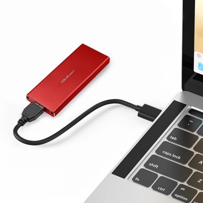 Boîtier pour SSD M.2 SATA NGFF 	 USB 3.0, rouge