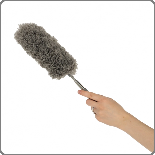 Plumeau télescopique gris en microfibre