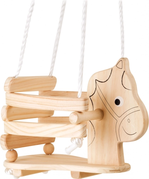 Small Foot balançoire enfant en bois en forme de cheval