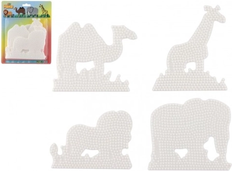 Supports pour Perles à Repasser Animaux – Éléphant, Girafe, Lion et Chameau