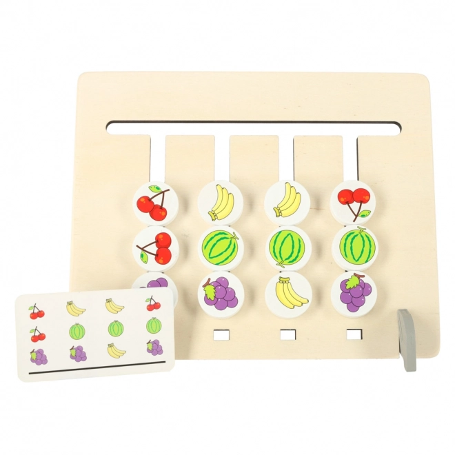 Jouet éducatif en bois Montessori - Association des couleurs des fruits
