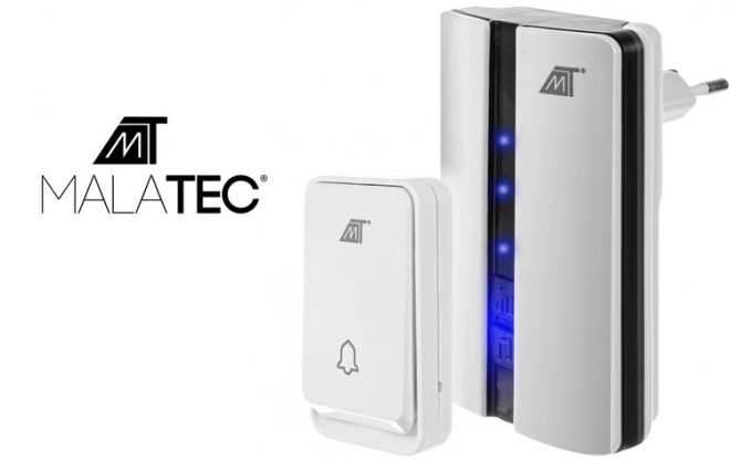 Sonnette sans fil Malatec 18789 blanc