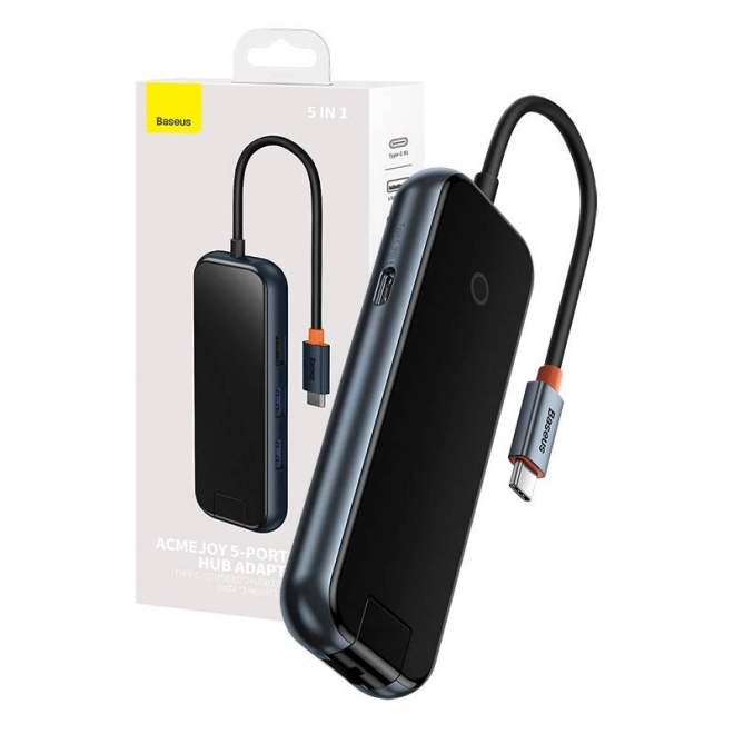 Baseus AcmeJoy 5v1 USB-C Hub avec 2x USB 3.0, USB 2.0, USB-C PD et RJ45