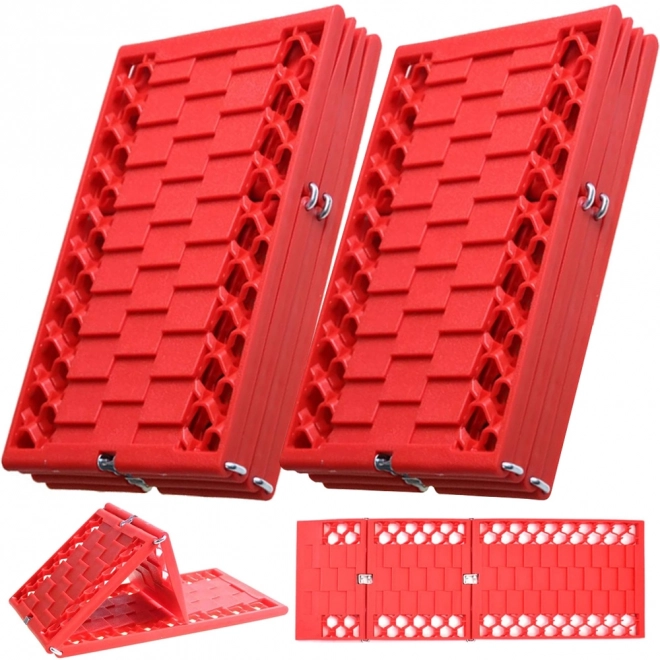 Tapis antidérapants pliables pour voiture tout-terrain, 2 pièces