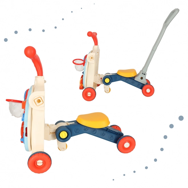 Trotteur multifonctionnel pour enfants et table interactive 5 en 1