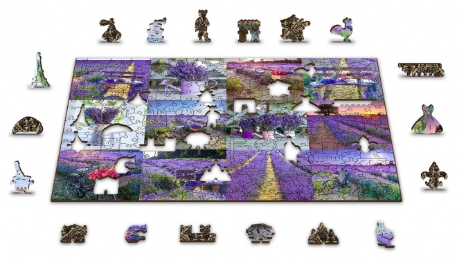 Puzzle en bois La France de Lavande 2en1