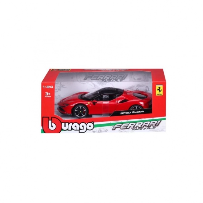 Bburago 1:24 Ferrari Top SF90 Stradale Rouge