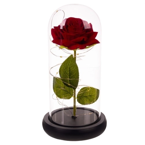 Rose en verre - lumineuse