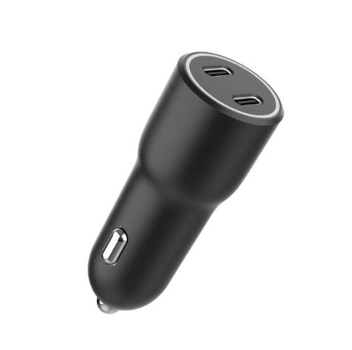 Chargeur de voiture avec 2x USB-C PD 40W noir