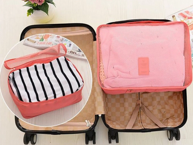Organisateurs de voyage en filet pour bagage x6