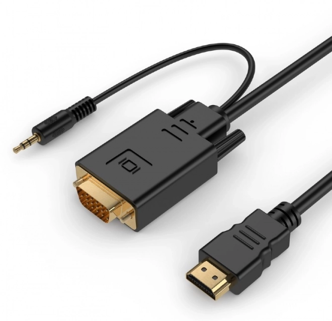Convertisseur HDMI vers VGA mini jack 1,8 m noir