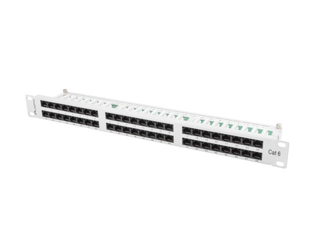 Panneau de brassage 48 ports 1U cat.6 gris