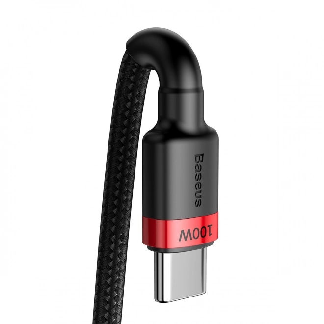 Câble USB-C pour charge rapide Baseus Cafule 100W rouge noir