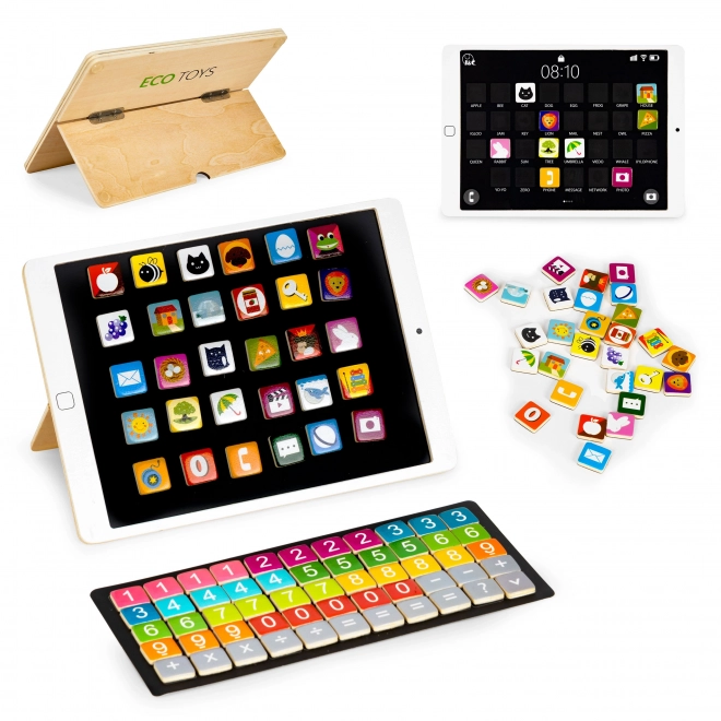 Tablette éducative en bois, tableau magnétique ECOTOYS
