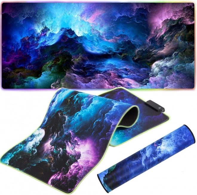 Tapis de souris gaming avec éclairage RGB 800 × 300 mm