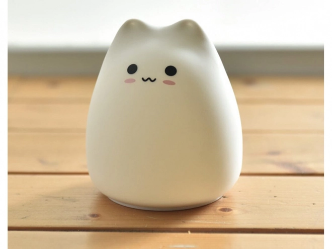 Lampe de nuit en silicone pour enfants, Chat RGB au toucher
