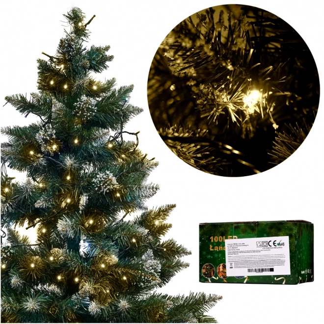 Guirlande lumineuse LED 10m 100LED blanc chaud