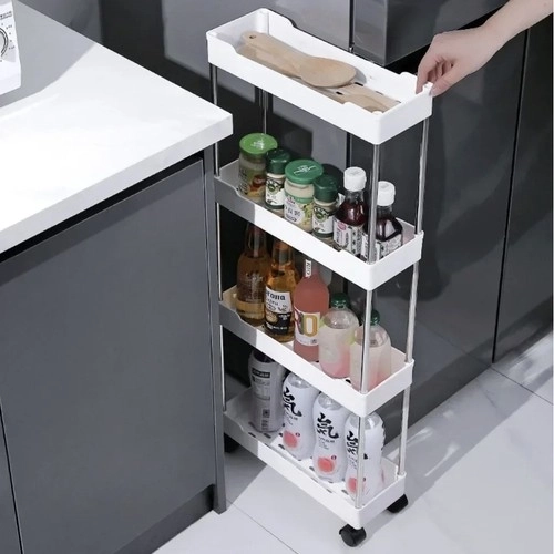 Étagère de salle de bain sur roulettes Ruhhy 24291