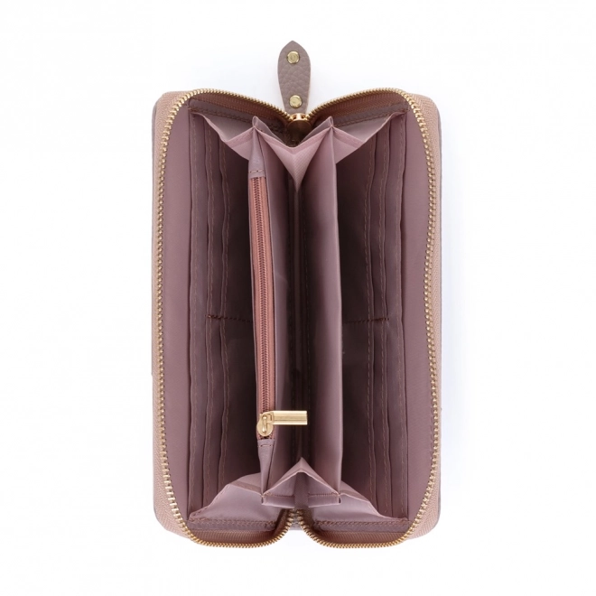 Portefeuille pour femme Mony L en cuir Mocca