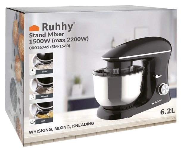 Ruhhy 16745 Robot de cuisine 6,2L+ 24 accessoires de pâtisserie 2200W