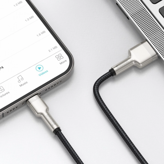 Câble USB pour Lightning Baseus Cafule, 2,4A, 1m (noir)