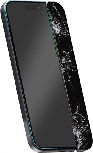 Verre hybride incassable Crong 7D nano pour iPhone 16e / 14 / 13 / 13 Pro