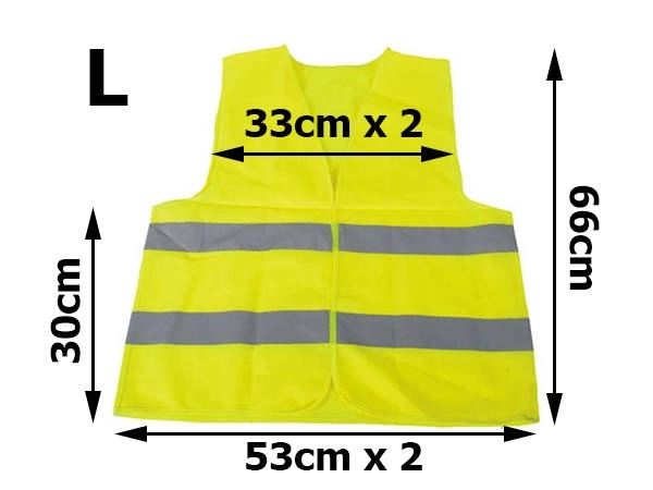 Gilet de sécurité réfléchissant jaune taille L
