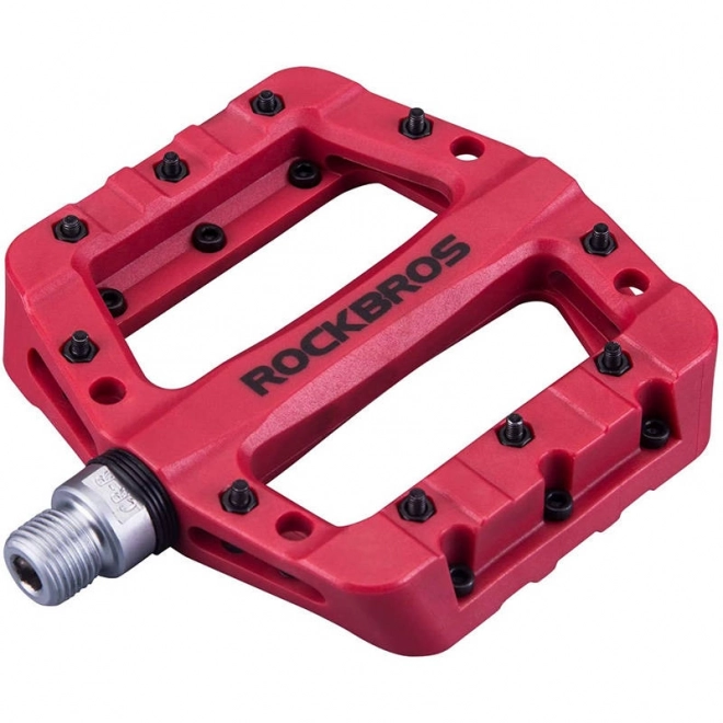 Pédales de vélo, plateforme, nylon Rockbros 2017-12CRD (rouge)