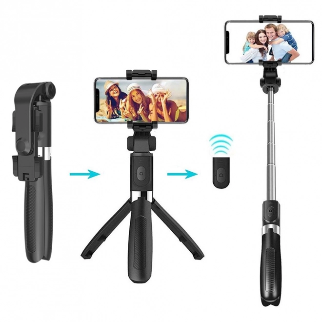 Perche à selfie et trépied de table 2 en 1 avec télécommande Bluetooth