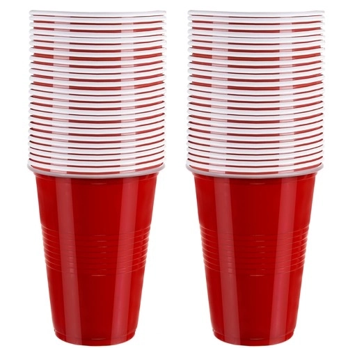 Jeu de Beer Pong - 50 gobelets rouges 21232