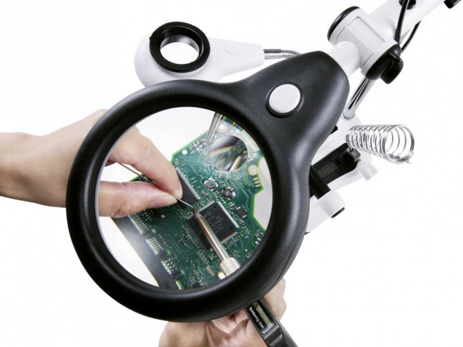 Ensemble de soudure avec troisième main et loupe avec éclairage LED