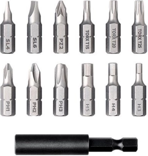 12 embouts S2 avec rallonge magnétique