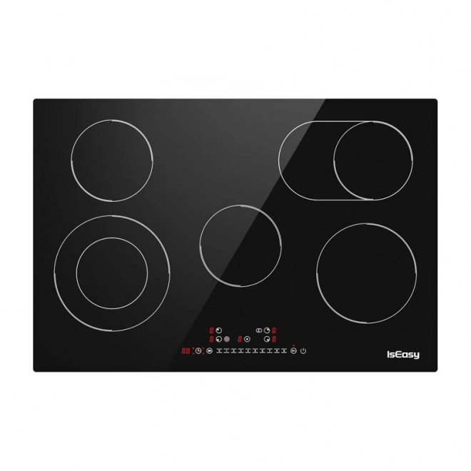 table de cuisson électrique noire IsEasy à cinq zones