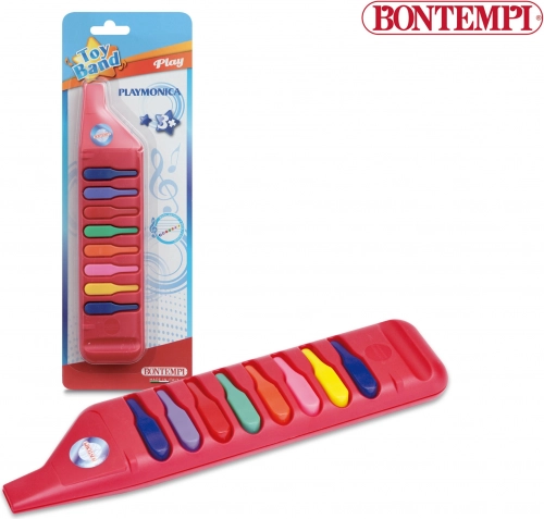 Harmonica à soufflet pour enfants Bontempi rouge-bleu