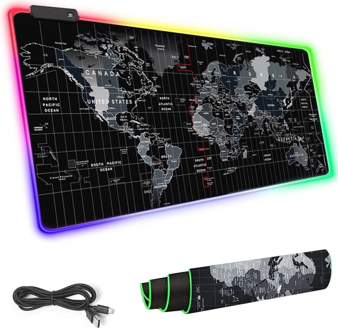 Tapis de souris de jeu éclairé LED XXXL