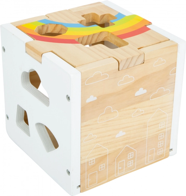 Petit Pied Cube d'insertion motorique arc-en-ciel