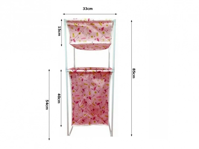 Panier à linge avec double étagère