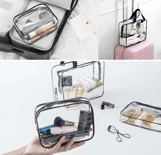 Trousse de toilette transparente 3en1 Soulima 21448