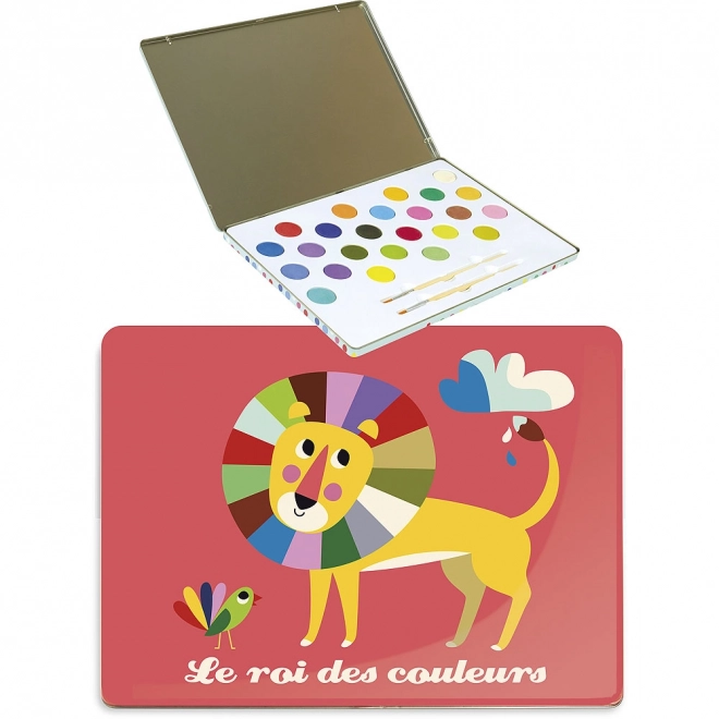 Peintures acryliques avec boîte en métal