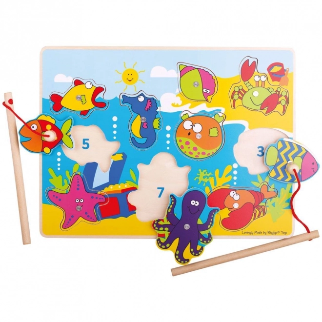 Jeu de pêche en bois